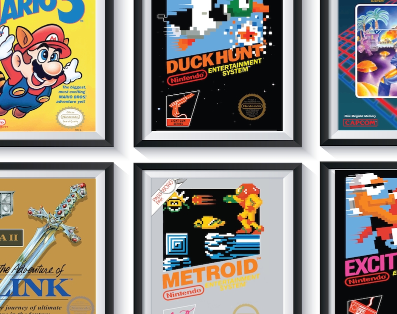 Retro Video Games Art Prints Game Room Decor UNFRAMED Qty 15 Etsy