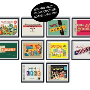 Board Game Art Prints UNFRAMED Qty 12 Game Room Wall Art Playroom ...
