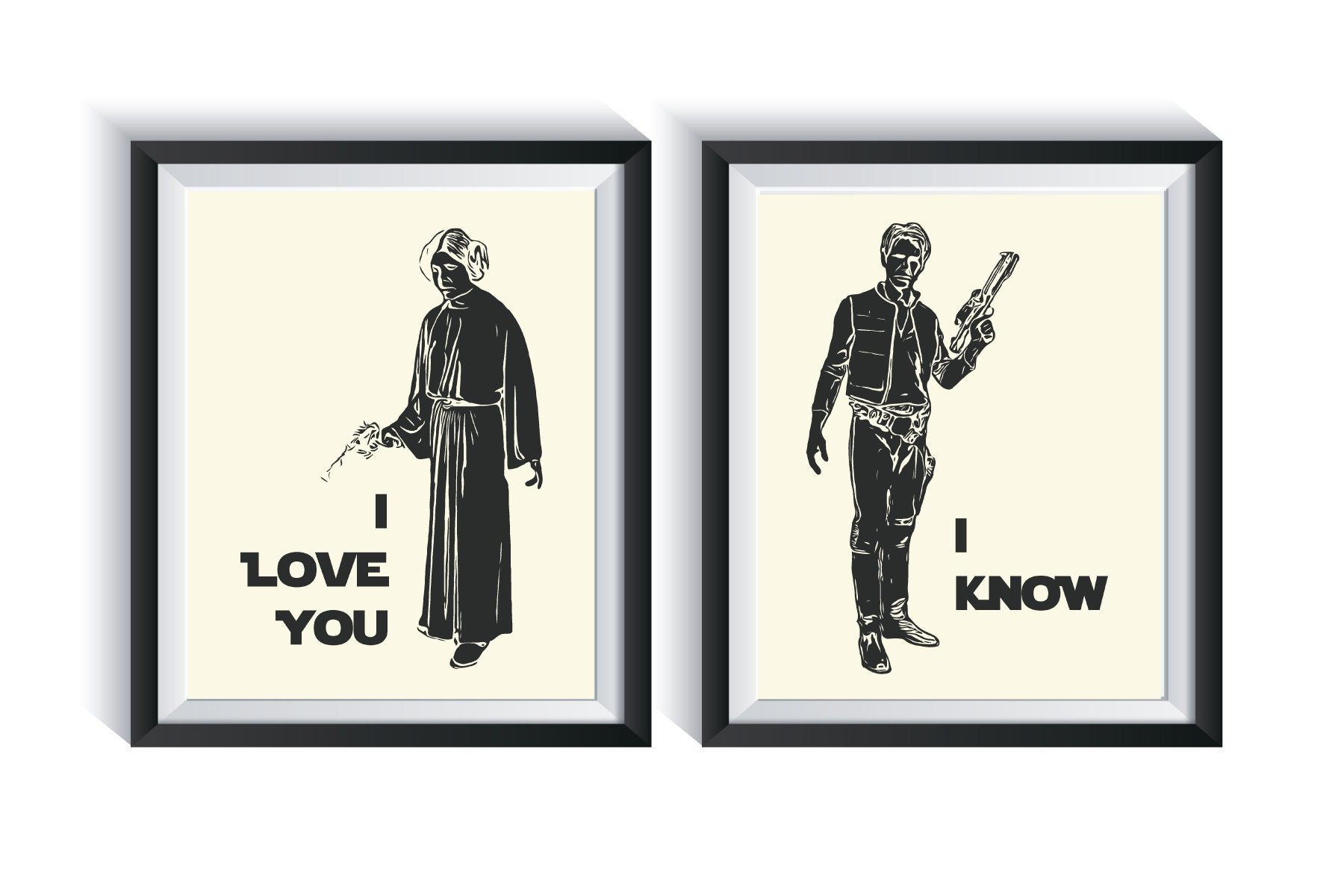 princess-leia-han-solo-art-prints-qty-2-i-love-you-i-know-etsy