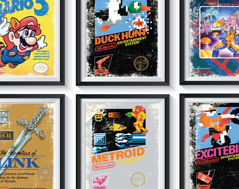 Retro Video Games Art Prints Game Room Decor UNFRAMED Qty 15 Etsy