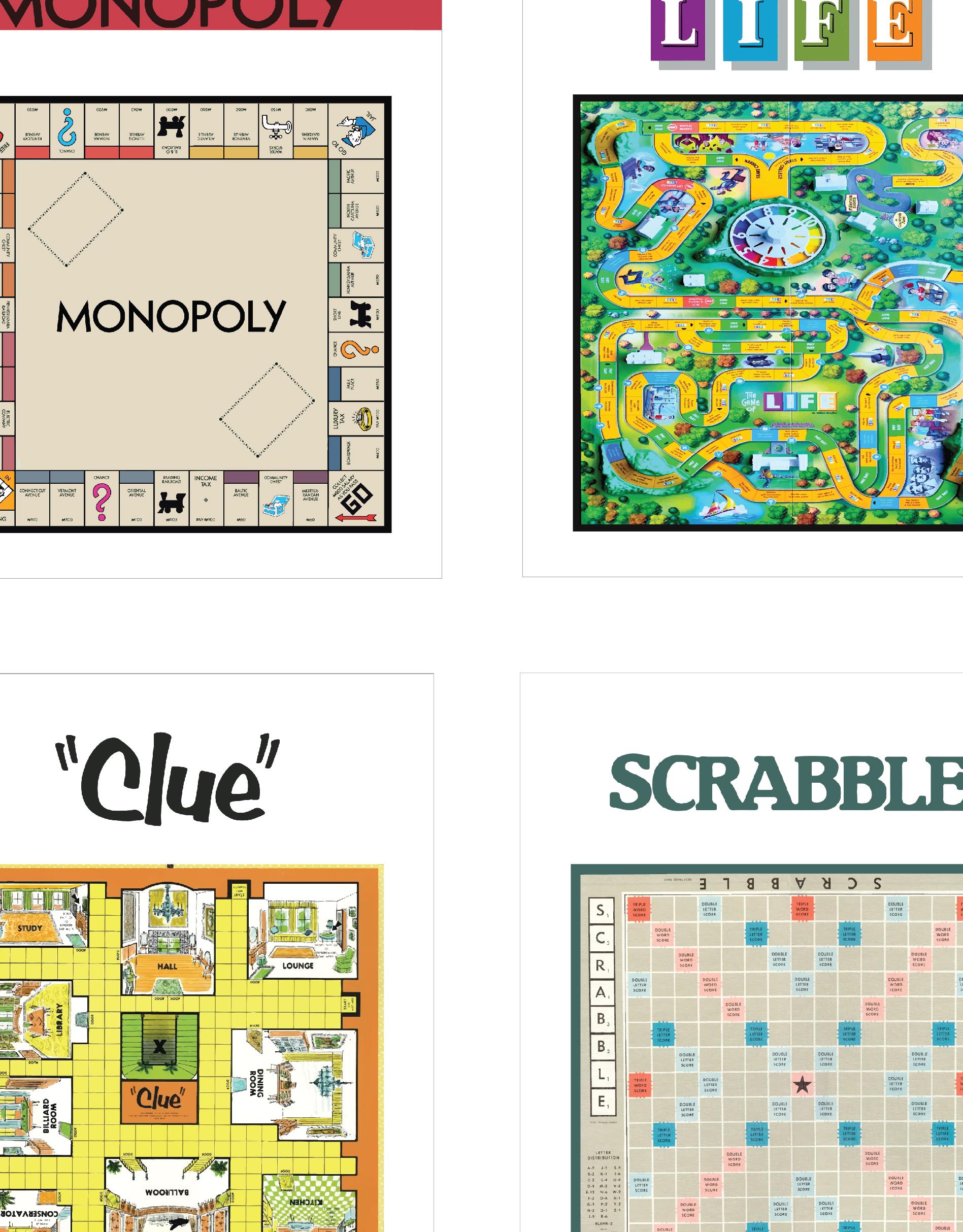 Retro Classic Board Game Art Prints, Vintage Board Game Posters, Qty 10 ...