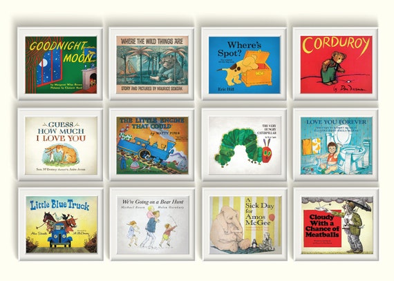 Classic Books Nursery Art Prints Unframed Qty 6 Baby Girl Boy Etsy Classic Books Nursery Art Prints Unframed Qty 6 Baby Girl Boy Etsy