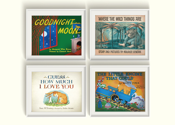 Classic Books Nursery Art Prints Unframed Qty 12 Baby Girl Boy Etsy