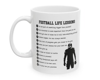 Fußball-Keramikbecher, Fußball-Lebensstunden-Tasse, Fußball-Team-Geschenk, Fußball-Senior-Nacht-Geschenk, Fußball-Trainer-Geschenk für das Saisonende