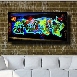 Graffiti Art Canvas Print, Urban Street Art Canvas Print, Graffiti on Canvas, Graffiti Wall Art, Original Graffiti Wall Art, Graffiti Print