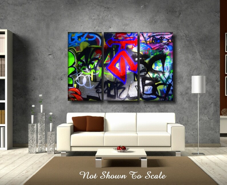 Oversized Wall Art Graffiti Art Canvas Graffiti Art Etsy