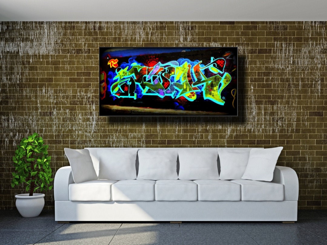 Graffiti Art Canvas Print, Urban Street Art Canvas Print, Graffiti on