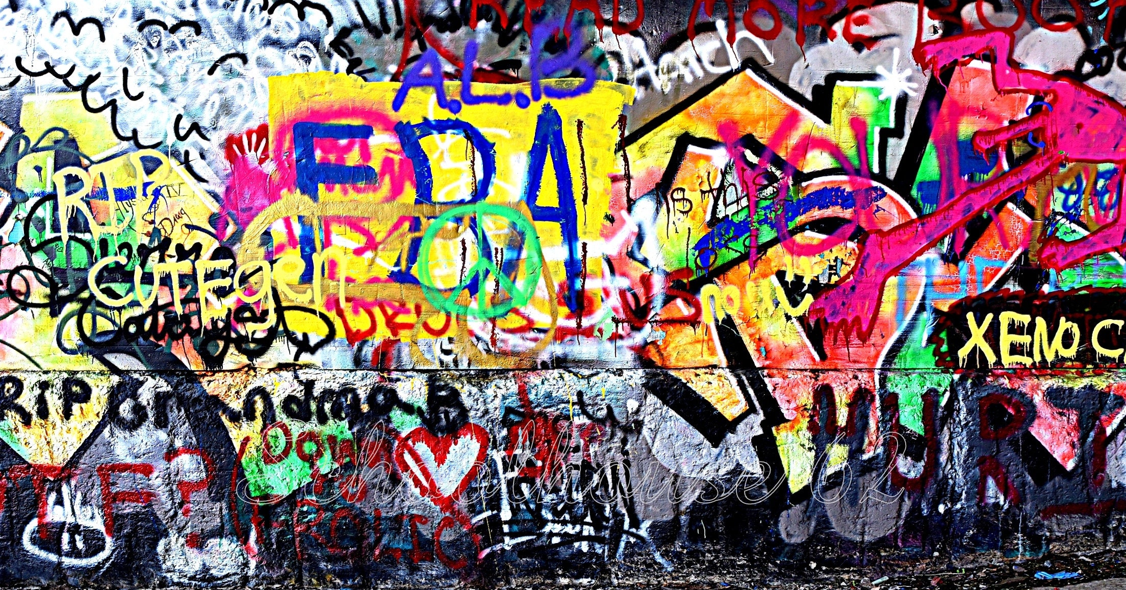 Graffiti Wall Art on Canvas Graffiti Art Large Graffiti Wall Etsy