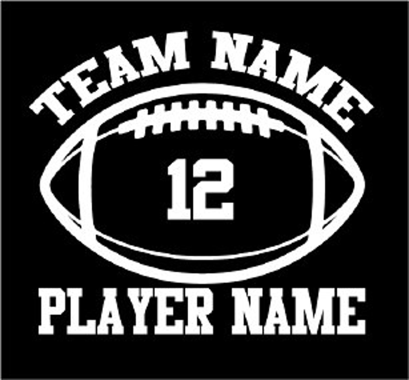 Custom Football Decal // Football Vinyl Decal // Custom Decal | Etsy