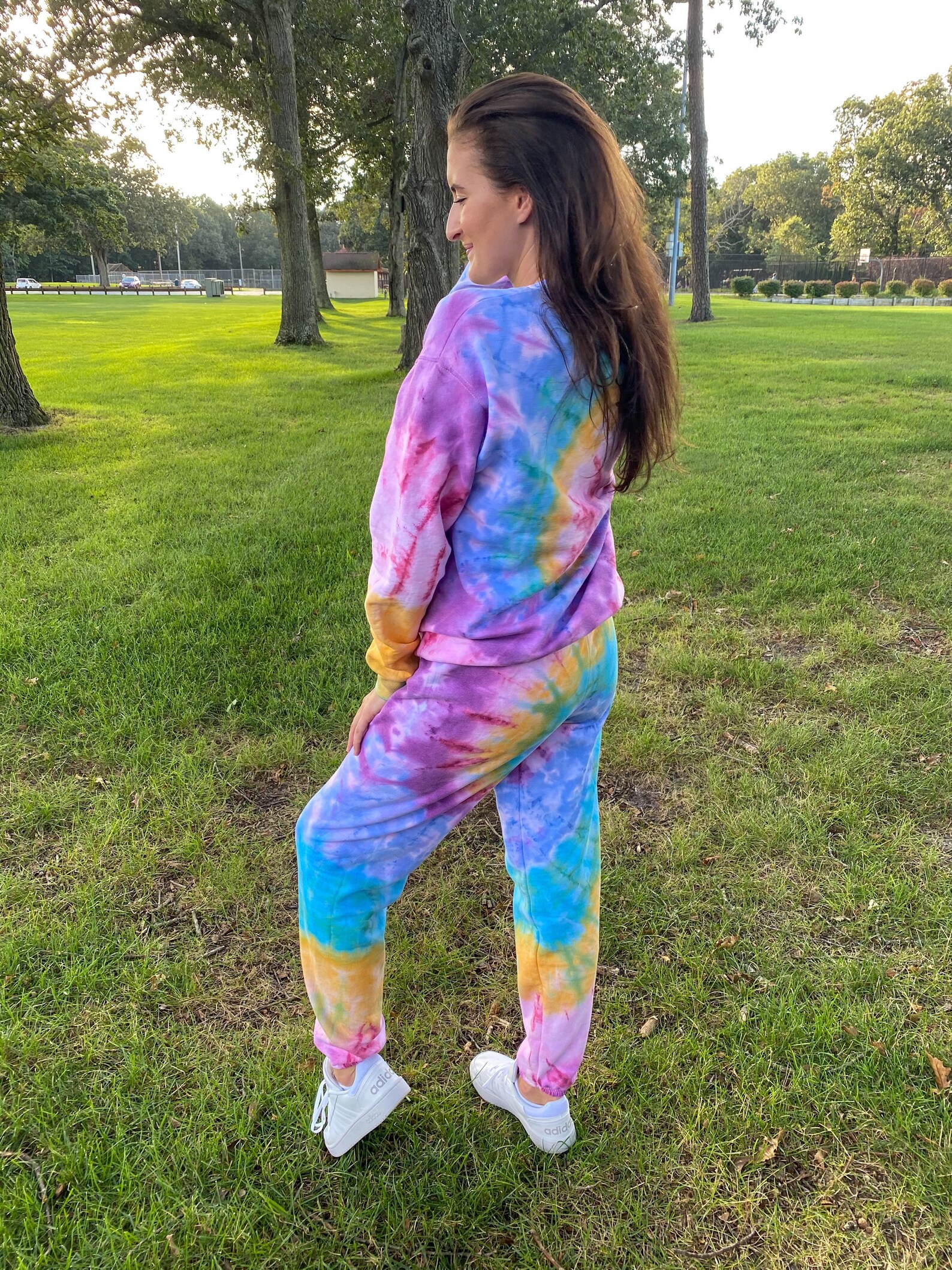 matching tie dye sweatsuit set