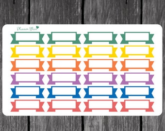 Banner Planner Stickers - Erin Condren, Kikki K, Filofax, Plum Paper, ECLP