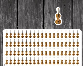 Mini Violin Planner Stickers - Erin Condren, Kikki K, Filofax, Plum Paper, Limelife, Happy Planner, Mini, Music, Lessons, Practice