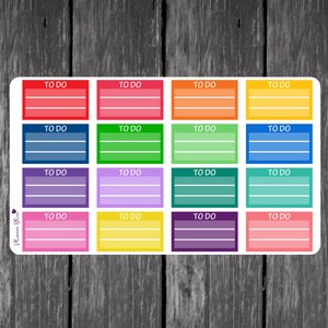 To Do Planner Sticker - Erin Condren, Kikki K, Filofax, Plum Paper, Checklist, Half Box