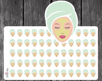 Spa Facial Planner Stickers  - Erin Condren, Kikki K, Filofax, Plum Paper, Limelife, ECLP, Health, Massage