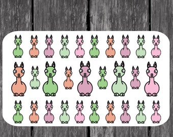 Llama Planner Stickers- Erin Condren, Kikki K, Filofax, Plum Paper, Animal Stickers