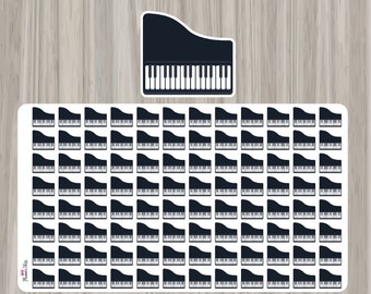 Piano Planner Stickers - Erin Condren, Kikki K, Filofax, Plum Paper, Limelife, Happy Planner, Mini, Music, Lessons, Practice