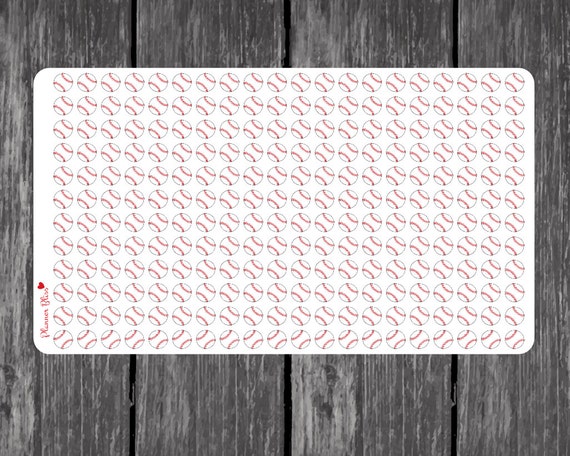 Mini Baseball Planner Stickers - Erin Condren, Kikki K, Filofax, Plum Paper, Sports, Practice, Game, Reminder