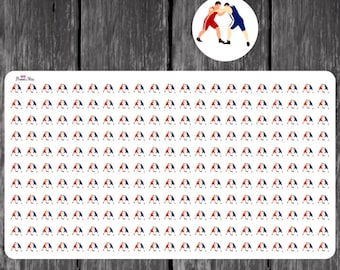 Mini Wrestling Planner Stickers - Erin Condren, Kikki K, Filofax, Plum Paper, Sports, Practice, Game, Reminder, Wrestle