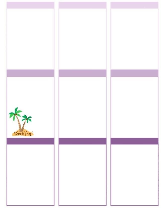 Beach Day Planner Stickers - Erin Condren, Kikki K, Filofax, Plum Paper ...