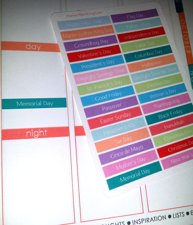 Holiday Planner Stickers 30 Count - Erin Condren, Kikki K, Filofax ...