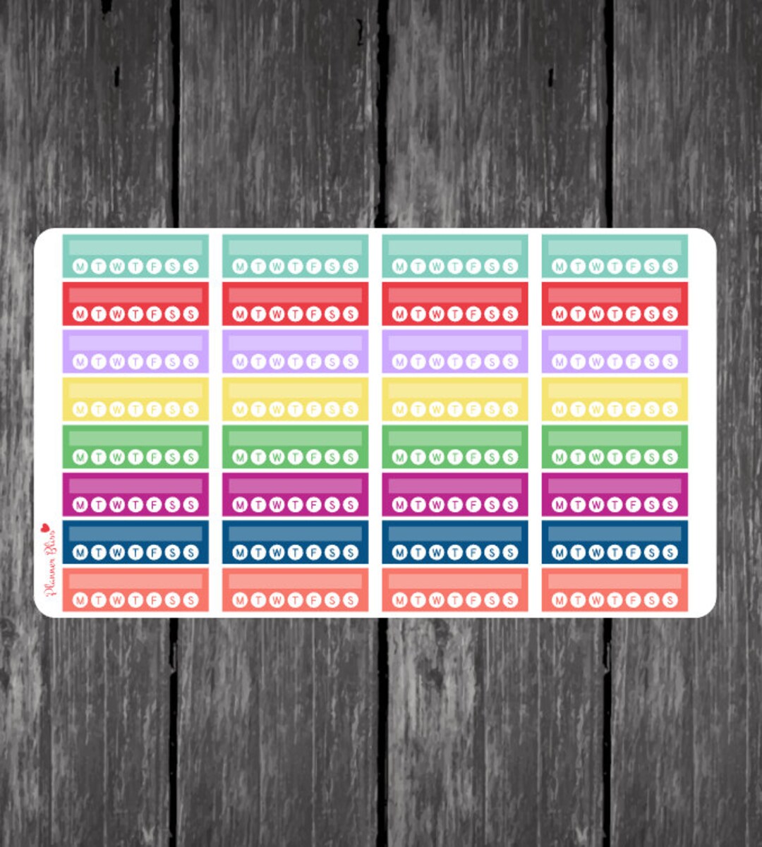 Habit Tracker Planner Stickers - Erin Condren, Kikki K, Filofax, Plum ...
