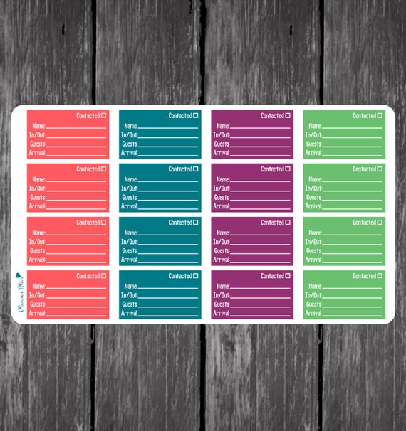 Air BNB Vacation Rental Host Stickers, Custom - Erin Condren, Kikki K, Filofax, Plum Paper, Limelife, Hosting