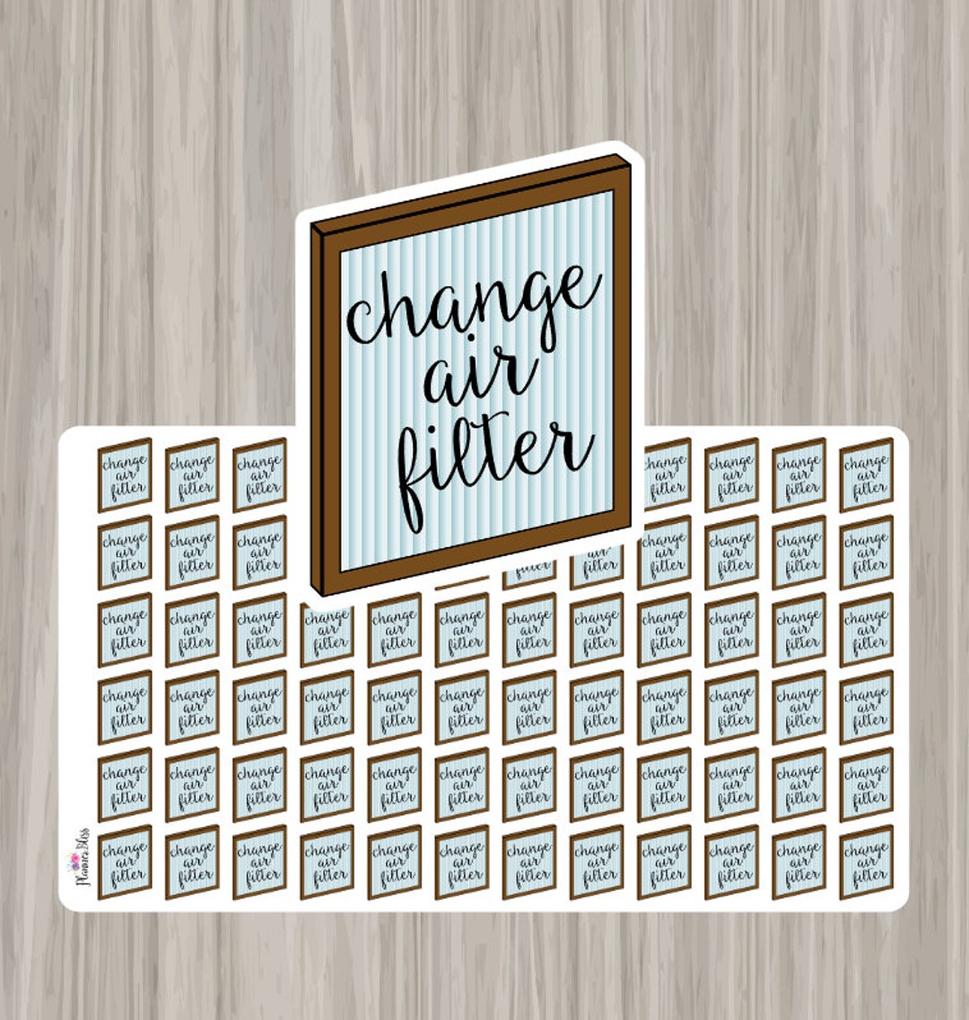 Air Filter Planner Stickers - Erin Condren, Kikki K, Filofax, Plum ...
