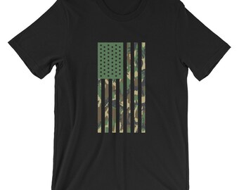 USA Camo Flag - Short-Sleeve Unisex T-Shirt