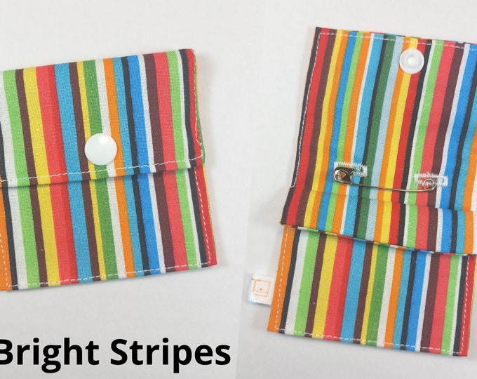 Tubie Pockets® Bright Stripes Design NG and NJ Tube Moveable Storage Pocket