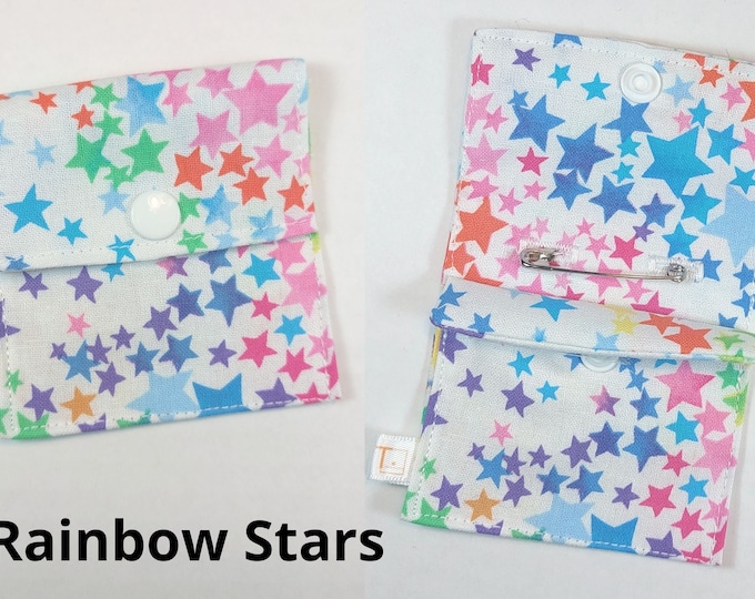 Tubie Pockets® Rainbow Stars Design NG and NJ Tube Moveable Storage Pocket