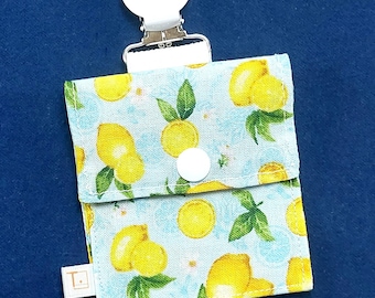 Tubie Pockets® Clips! Lemons NG and NJ Tube Moveable Storage Pocket