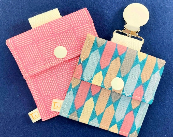 Tubie Pockets® Clips! Set of 2 Gems/Stripes NG and NJ Tube Moveable Storage Pockets