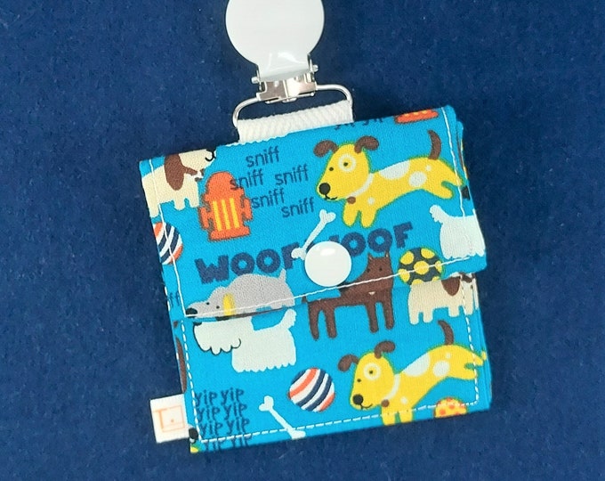 Tubie Pockets® Clips! Woof Woof Dogs NG and NJ Tube Moveable Storage Pocket