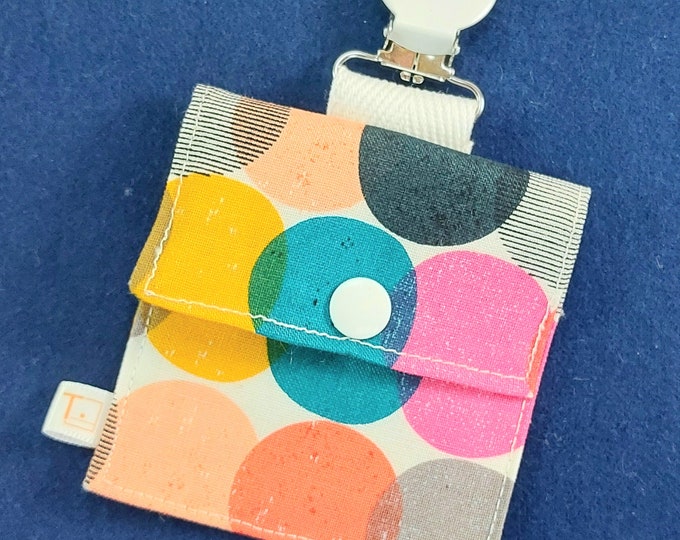 Tubie Pockets® Clips! Neon Dots NG and NJ Tube Moveable Storage Pocket