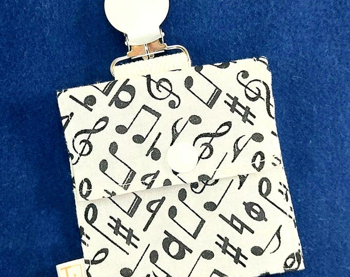 Tubie Pockets® Clips! Music Notes NG and NJ Tube Moveable Storage Pocket