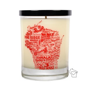 Vela de soja perfumada de Wisconsin Supper Clubs