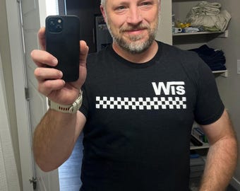 WIS Checker Skater Tee unisex | Wisconsin twist |  WI state culture funny skate gift