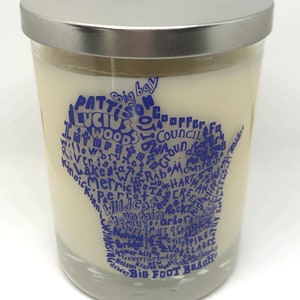 Vela de soja perfumada de parques estatales de Wisconsin