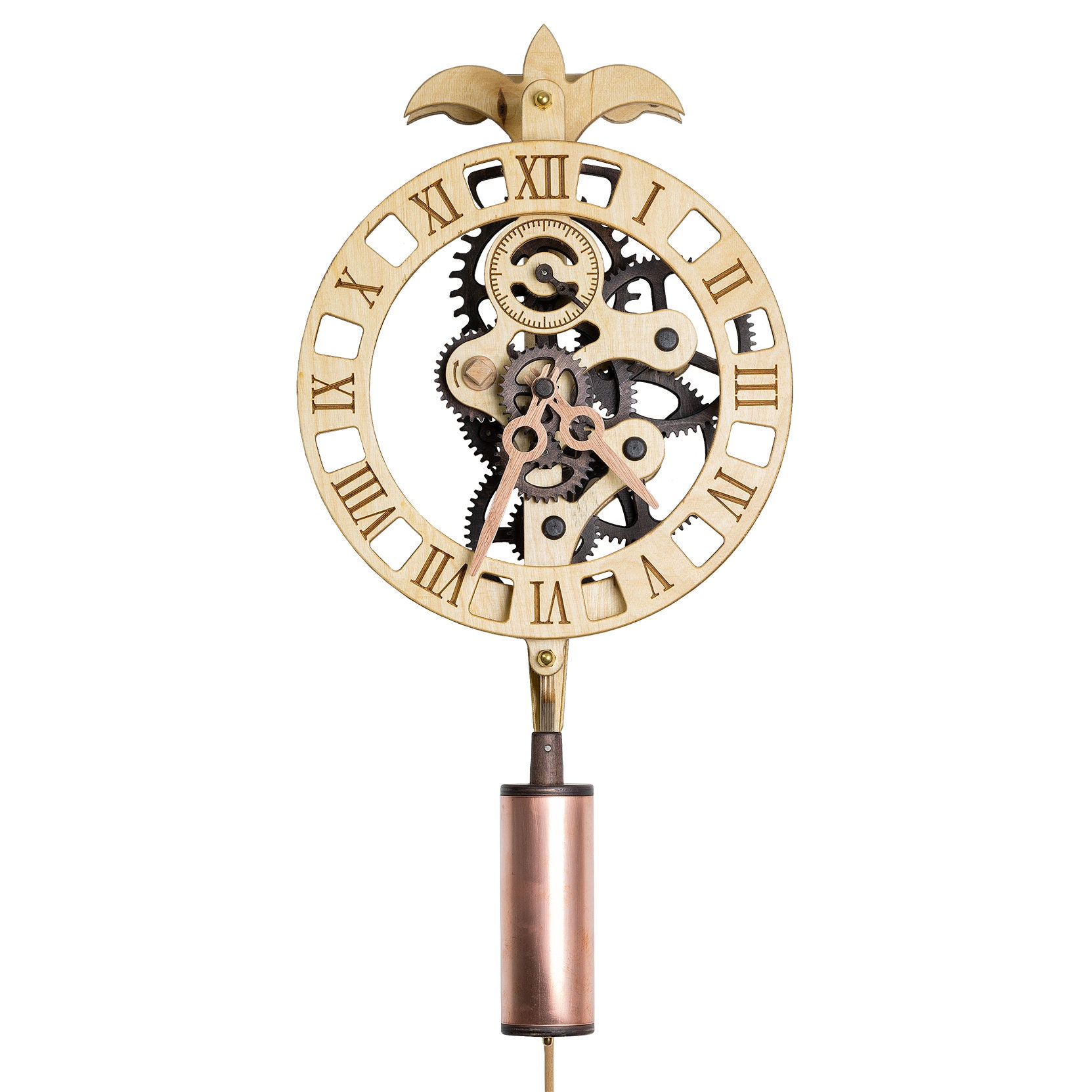 Wooden Wall Clock LILY Kit DIY Project Kit Pendulum Etsy