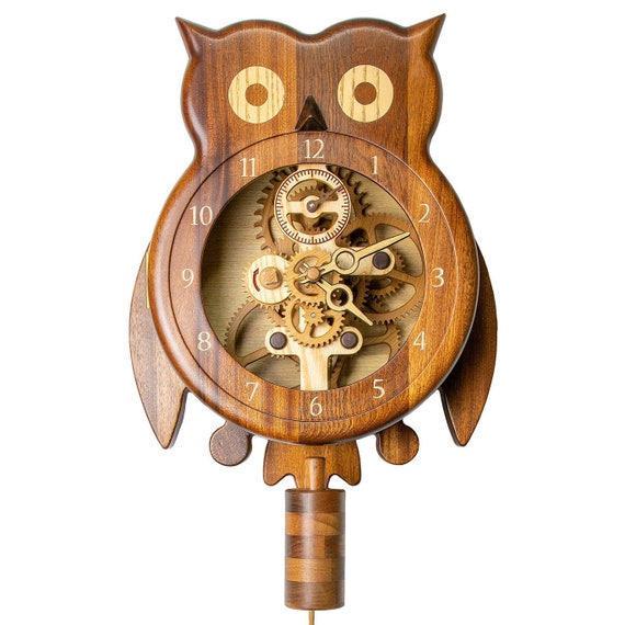 Wooden Wall Clock Owl - Owl Shaped Wall Clock Wooden Wall Clock Owl - Owl Shaped Wall Clock