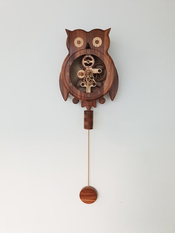 Wooden Wall Clock Owl - Owl Shaped Wall Clocks Wooden Wall Clock Owl - Owl Shaped Wall Clocks