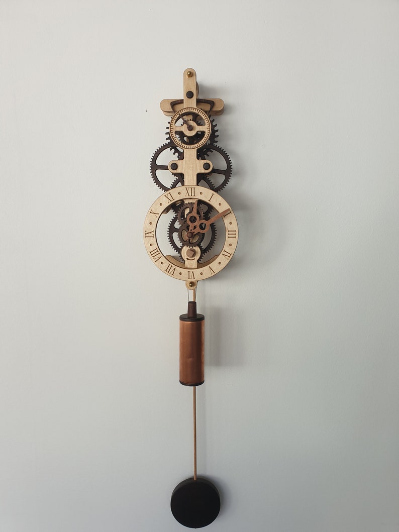 Wooden Wall Clock Cronos Kit DIY Project Kit Steampunk Etsy