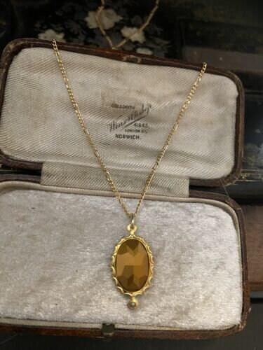 Oval Vintage Necklace, Green main image 1