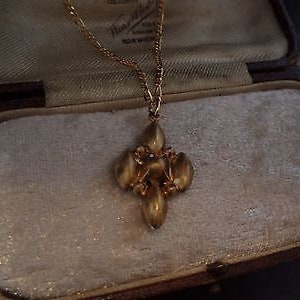 Biżuteria Vintage Czarny Diament Szary, Jet Black Kryształ & Naszyjnik Perłowy zdjęcie 4
