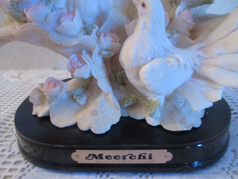 Vintage Meerchi Porcelain Love Birds Etsy