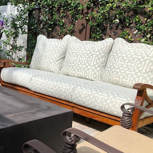 Sunbrella Custom Loveseat Sofa Cushions - 4&quot; Thick Outdoor/Indoor Replacement Seat & Back Cushion Set - Patio Furniture Covers