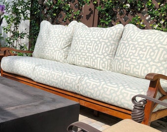 Sunbrella Custom Loveseat Sofa Cushions - 4" Thick Outdoor/Indoor Replacement Seat & Back Cushion Set - Patio Furniture Covers