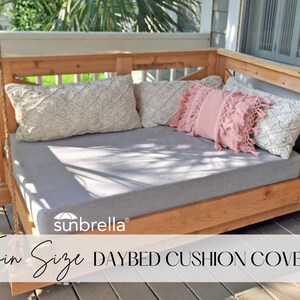 Sunbrella Daybed Custom Cushion Cover Standard Twin Size 75 X 39
