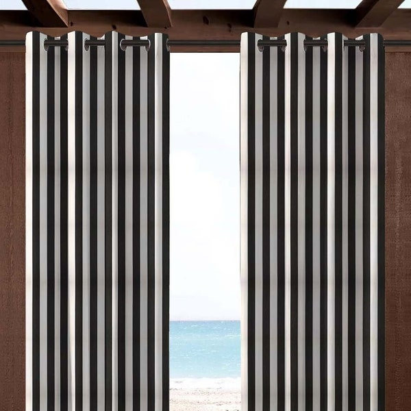 Sunbrella Cabana Classic 58030-0000 Outdoor Curtain with Grommets - Indoor / Patio / Outdoor Curtains / Drapes - Extra Long - Curtain Panel