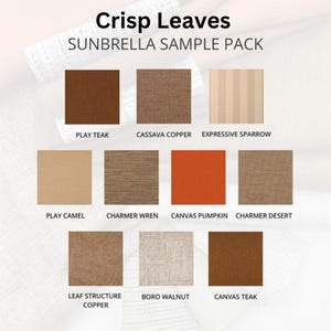 Choose by Collections -Sunbrella Sample Packs -10 Fabric Samples -- Indoor / Outdoor Upholstery - Fabric Swatches